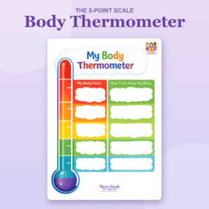 Body Thermometer printable, a 5-point scale visual regulation tool.